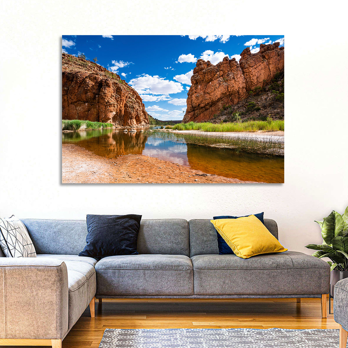 Glen Helen Gorge Wall Art in a room, landscape