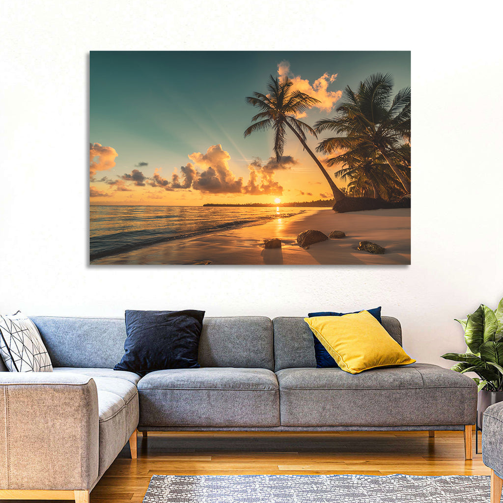 Golden Hour Palm Beach Sunset Wall Art