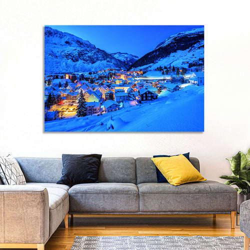 Andermatt Winter Village Wall Art
