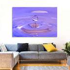 Purple Water Droplet Splash Wall Art