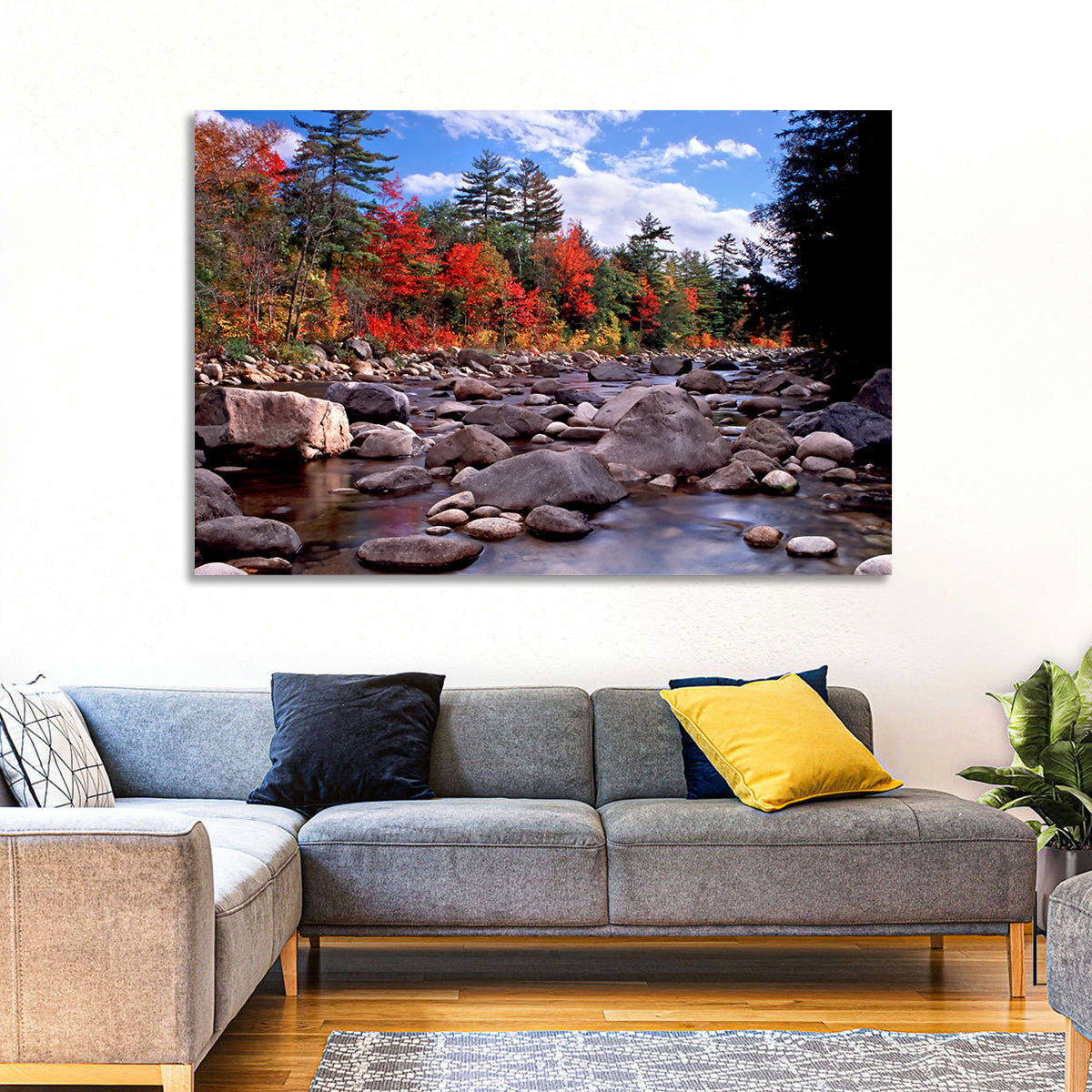 New Hampshire Autumn Stream Wall Art