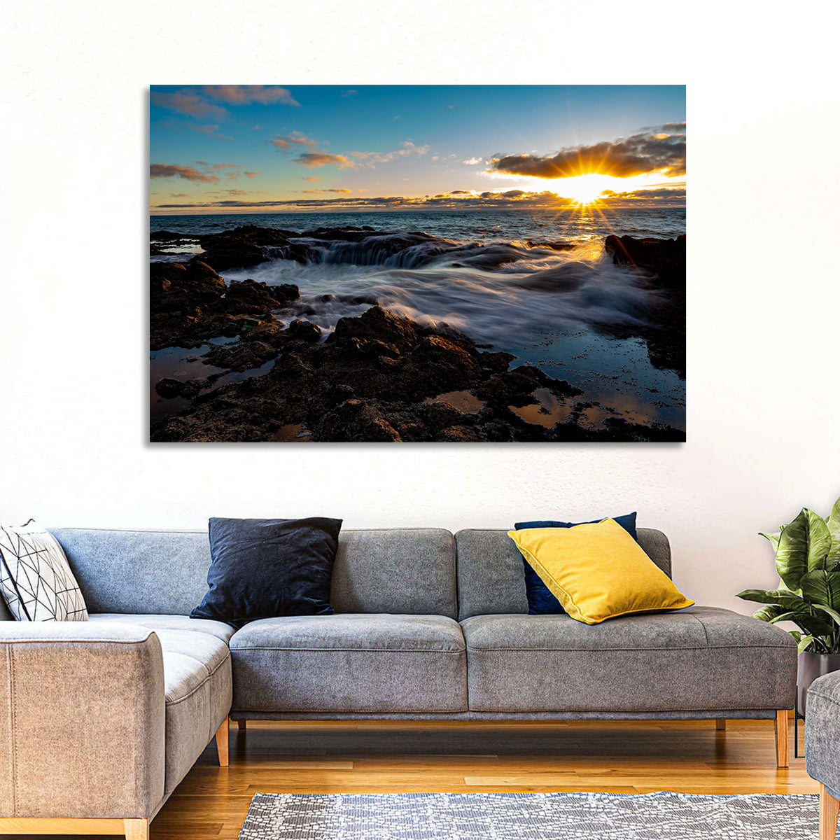 Thor's Well Sunset, Oregon Coast Wall Art