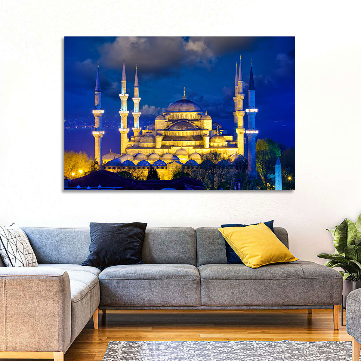Sultanahmet Camii at Twilight Wall Art in a room, landscape