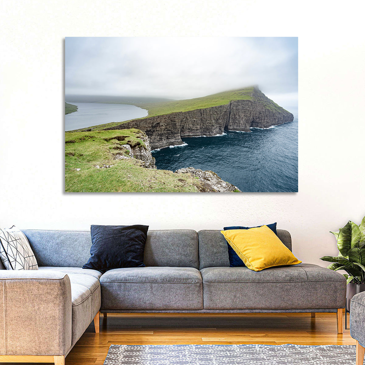 Tralanipan Cliffs Wall Art in a room, landscape