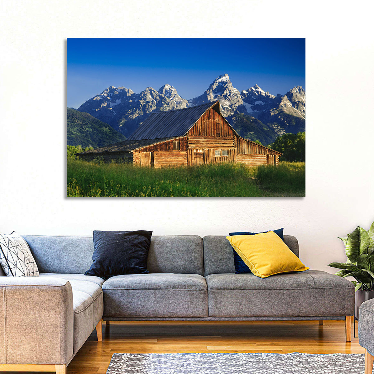 T.a. Moulton Barn, Grand Teton Wall Art in a room, landscape