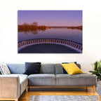 Circular Weir at Dusk Wall Art