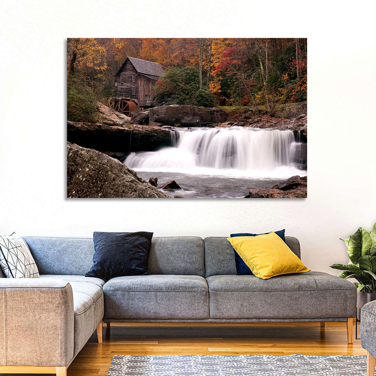 Glade Creek Grist Mill, West Virginia Wall Art in a room, landscape