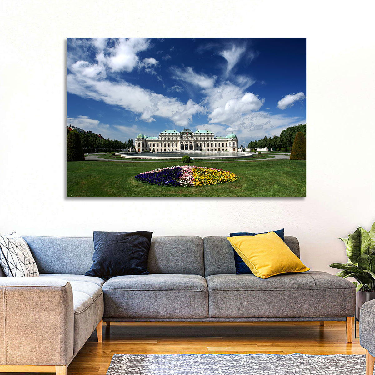 Upper Belvedere Palace Vienna Wall Art in a room, landscape