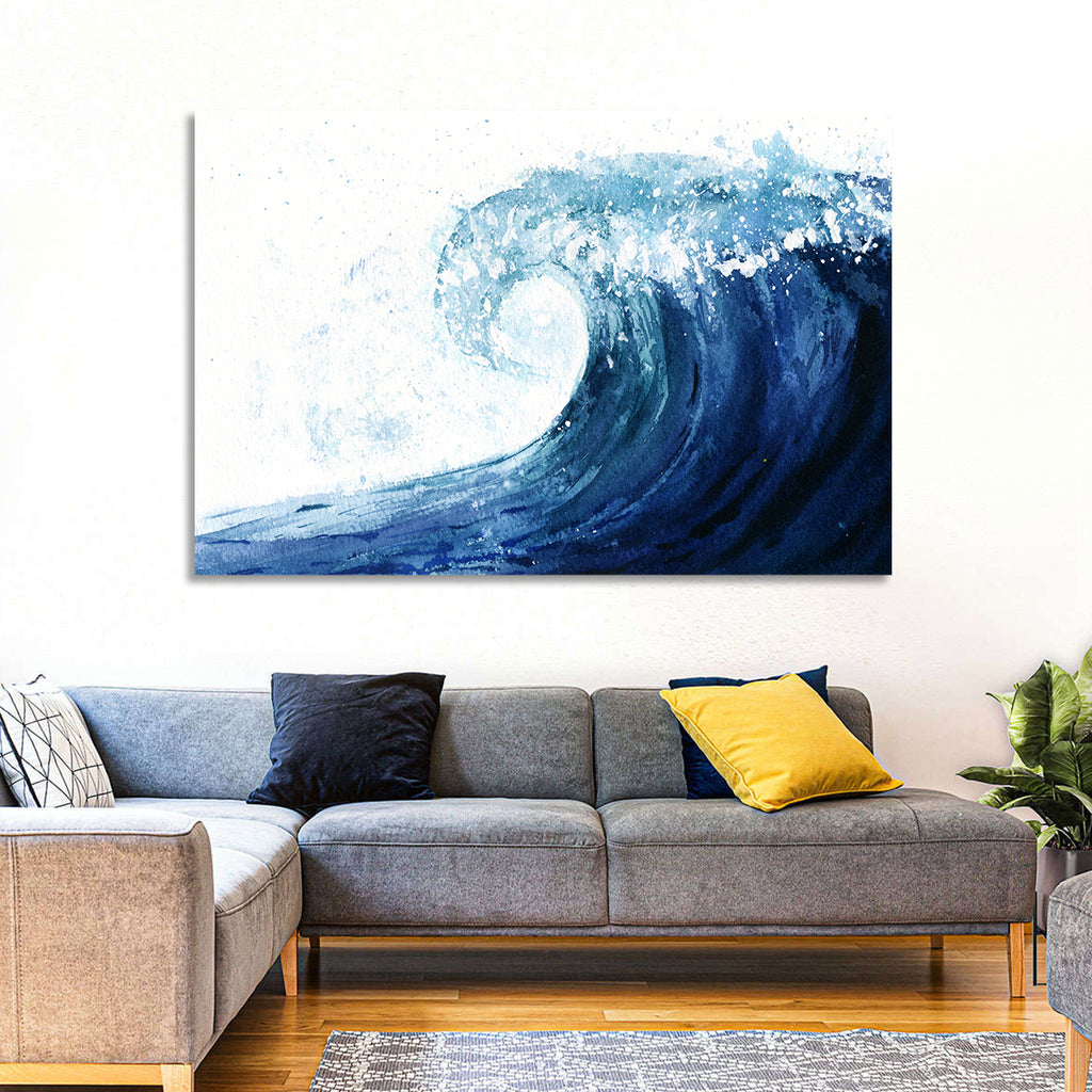 Watercolor Cresting Wave Wall Art