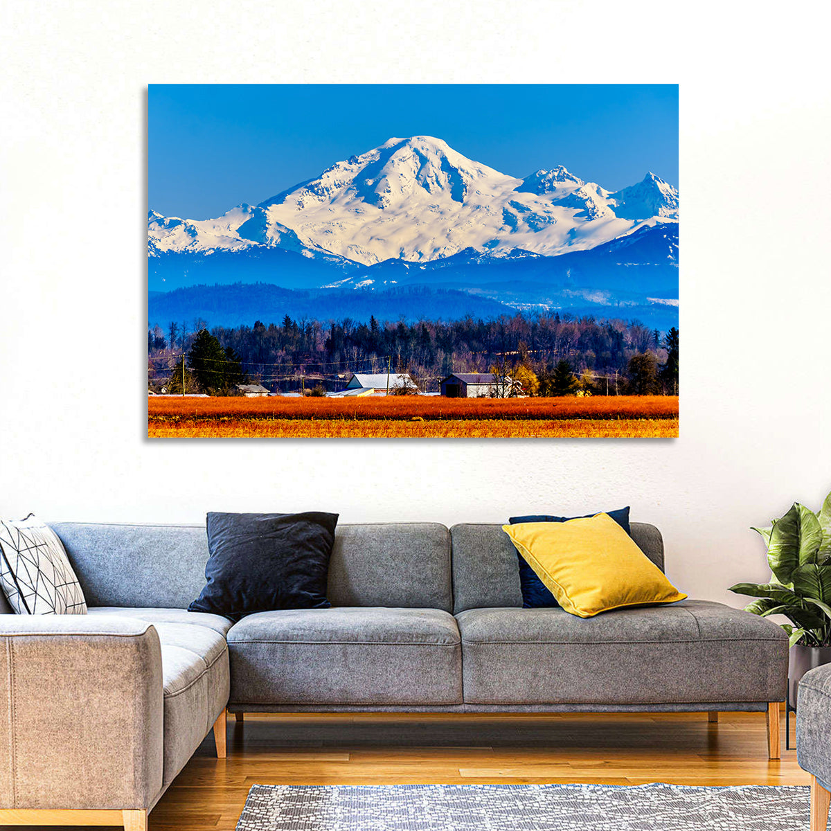 Mount Baker Fields Wall Art in a room, landscape