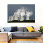 Cooling Towers at Coal Power Plant Wall Art