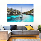 Menorca Cove Sailboat Wall Art