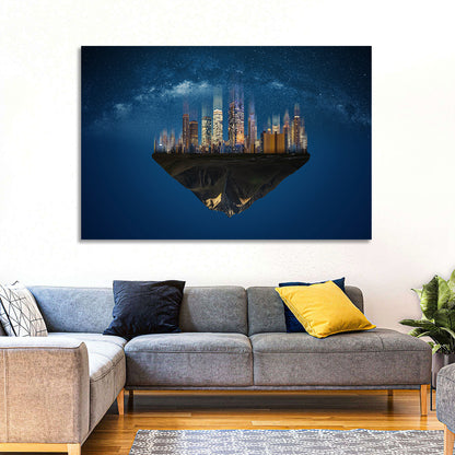 Floating City Island Wall Art