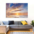 Sunlit Clouds Over Calm Sea Wall Art