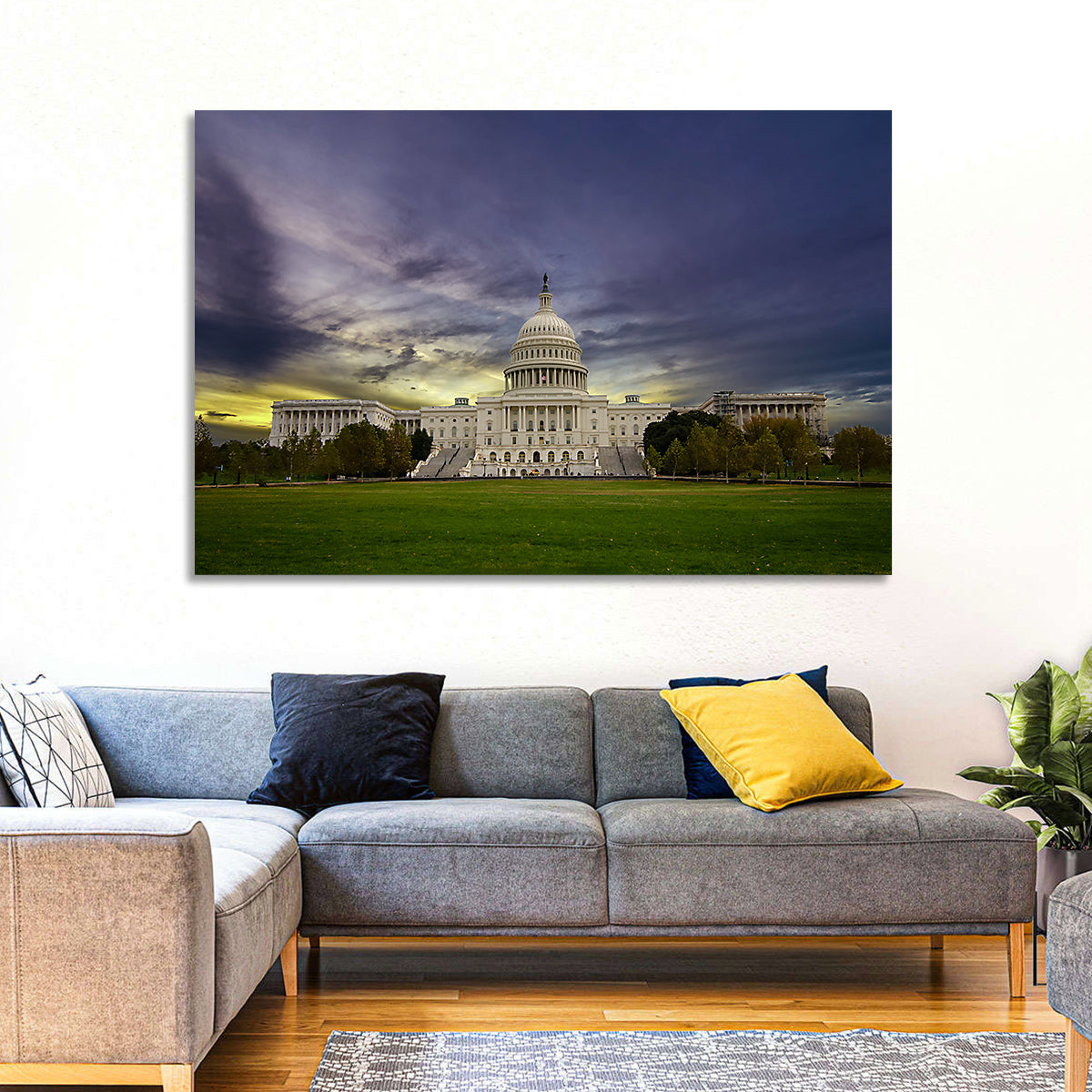 United States Capitol at Dusk Wall Art
