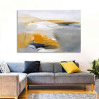 White Coastal Abstract Landscape Wall Art