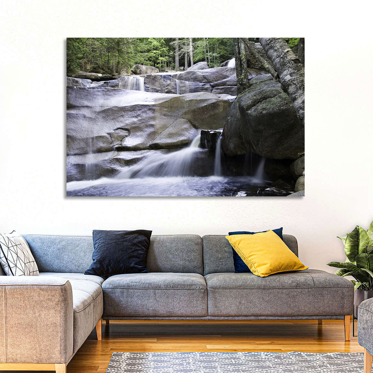 Diana's Baths Waterfall Wall Art in a room, landscape