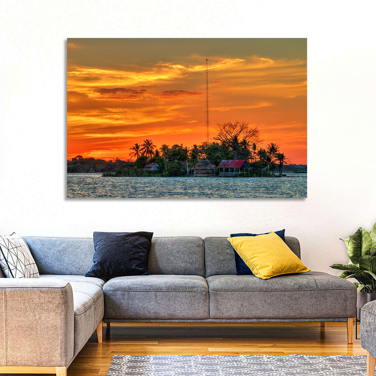 Santa Barbara Island Wall Art in a room, landscape