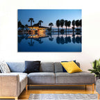 Twilight Poolside Bar Wall Art