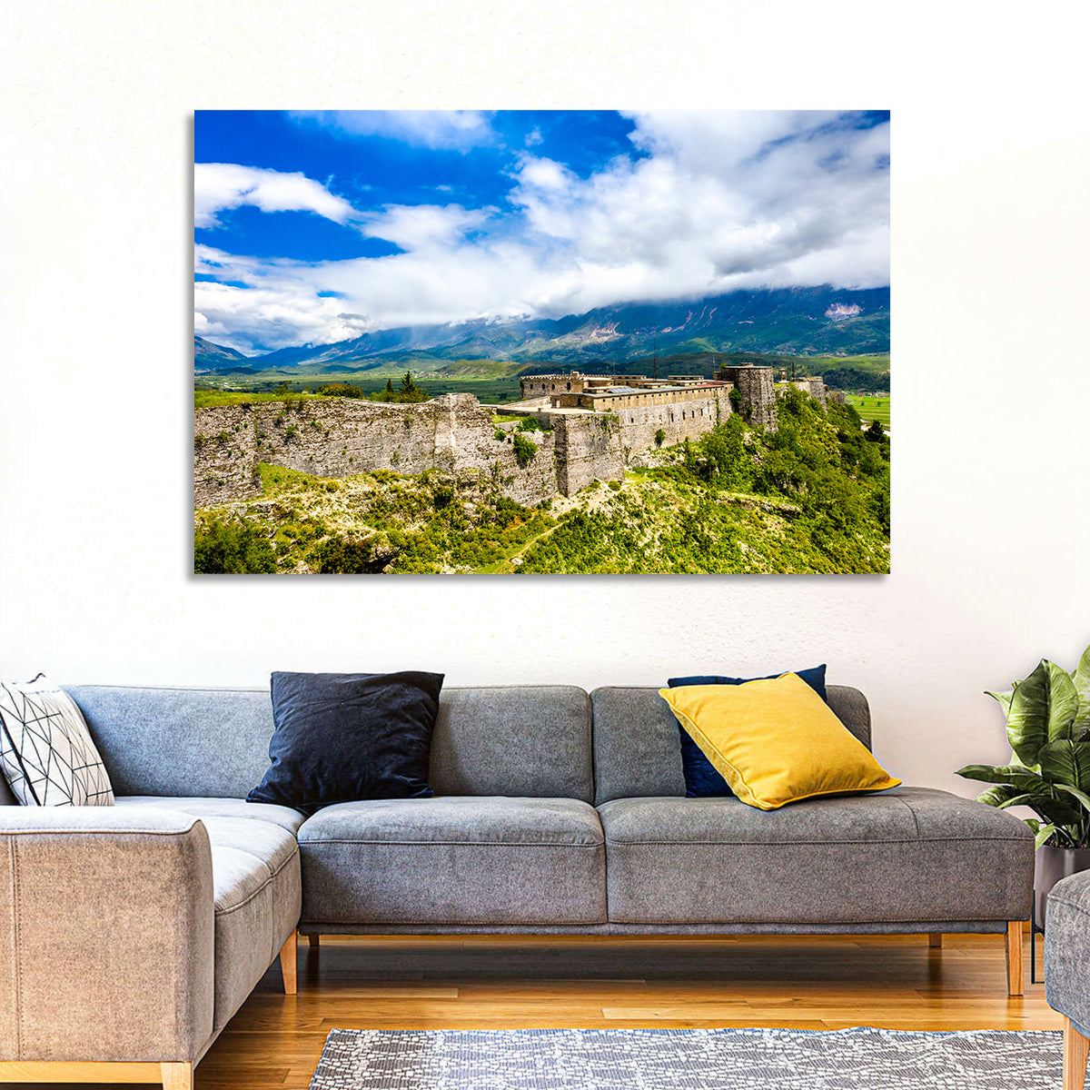 Gjirokastër Fortress Over Drino Valley Wall Art in a room, landscape