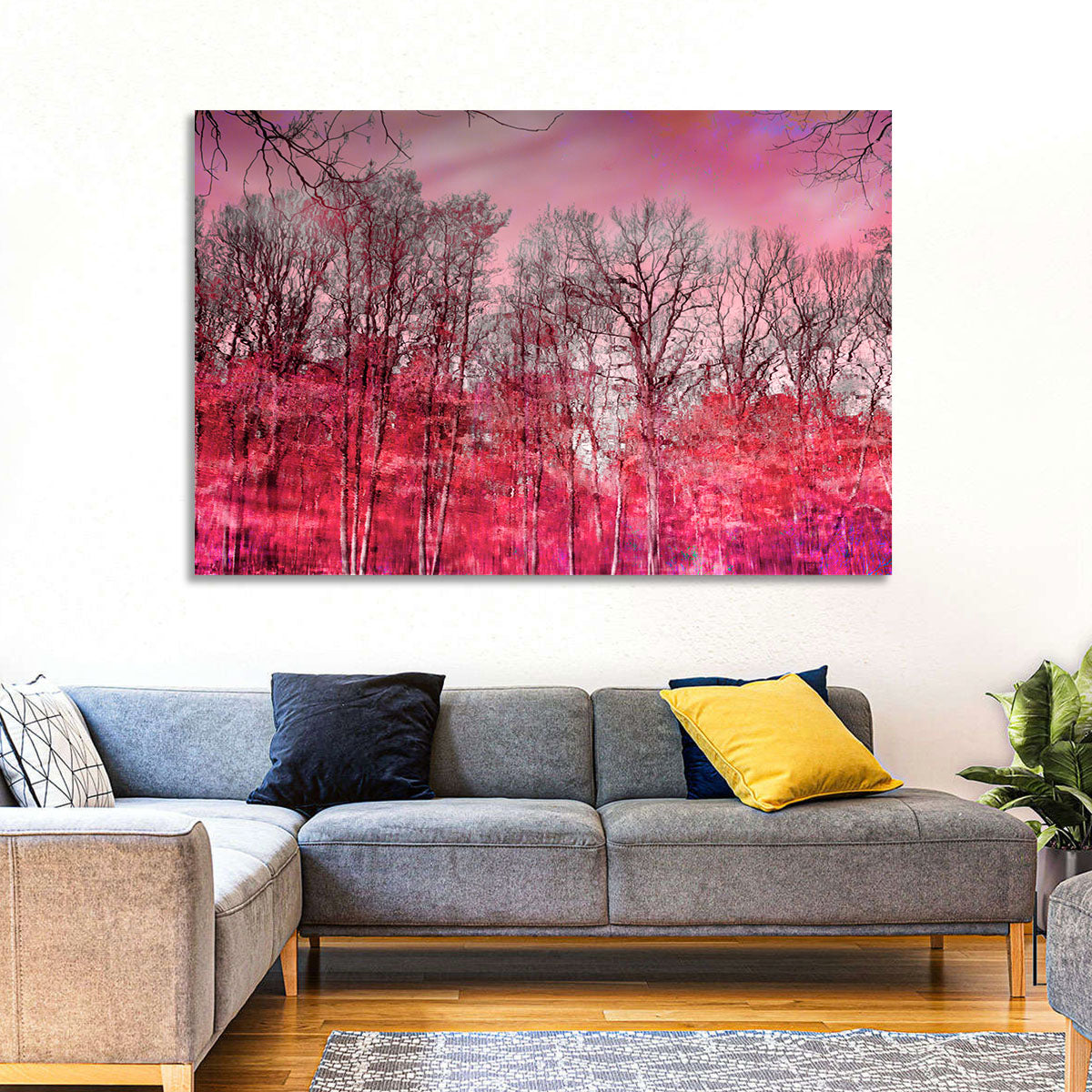 Autumn Trees Reflection Wall Art