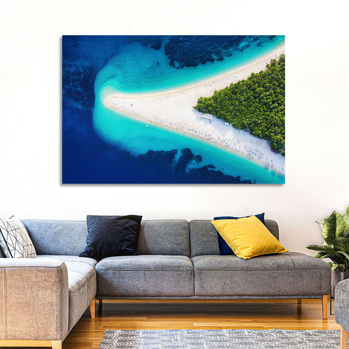 Zlatni Rat Beach Aerial Coast Wall Art