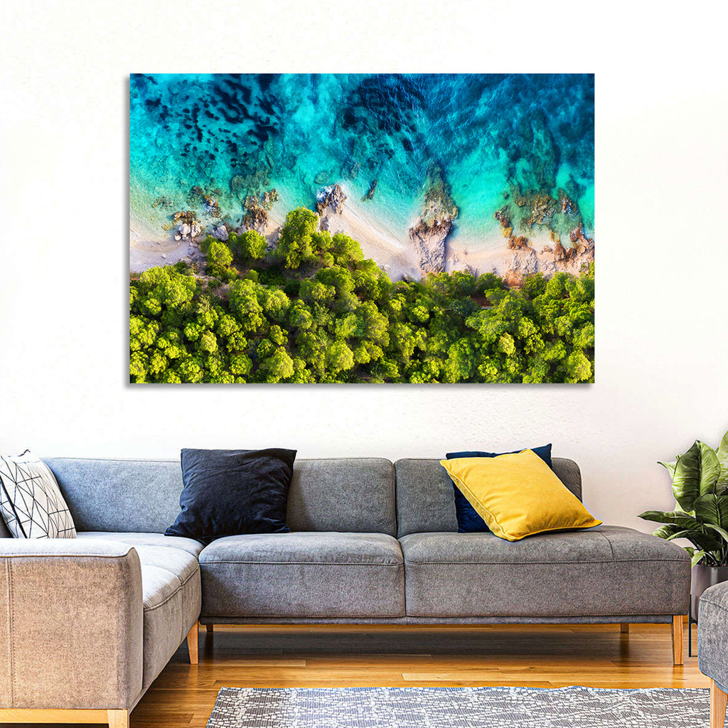 Croatian Turquoise Coastline Wall Art