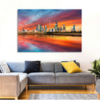 Shuwaikh Port at Dusk Wall Art
