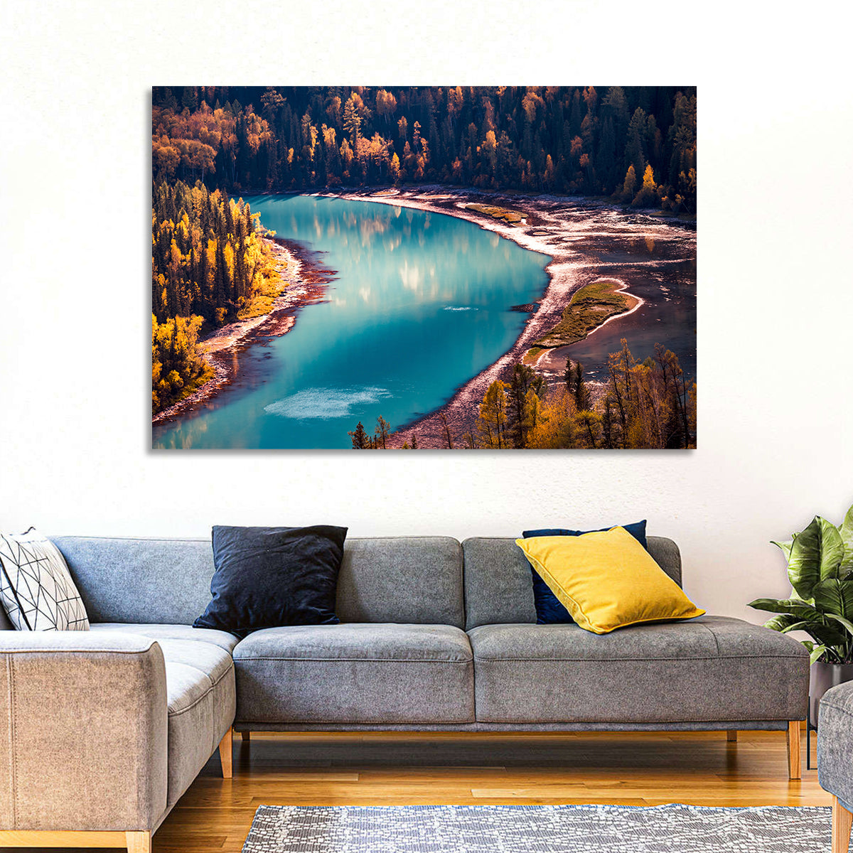 Kanas River Wall Art in a room, landscape