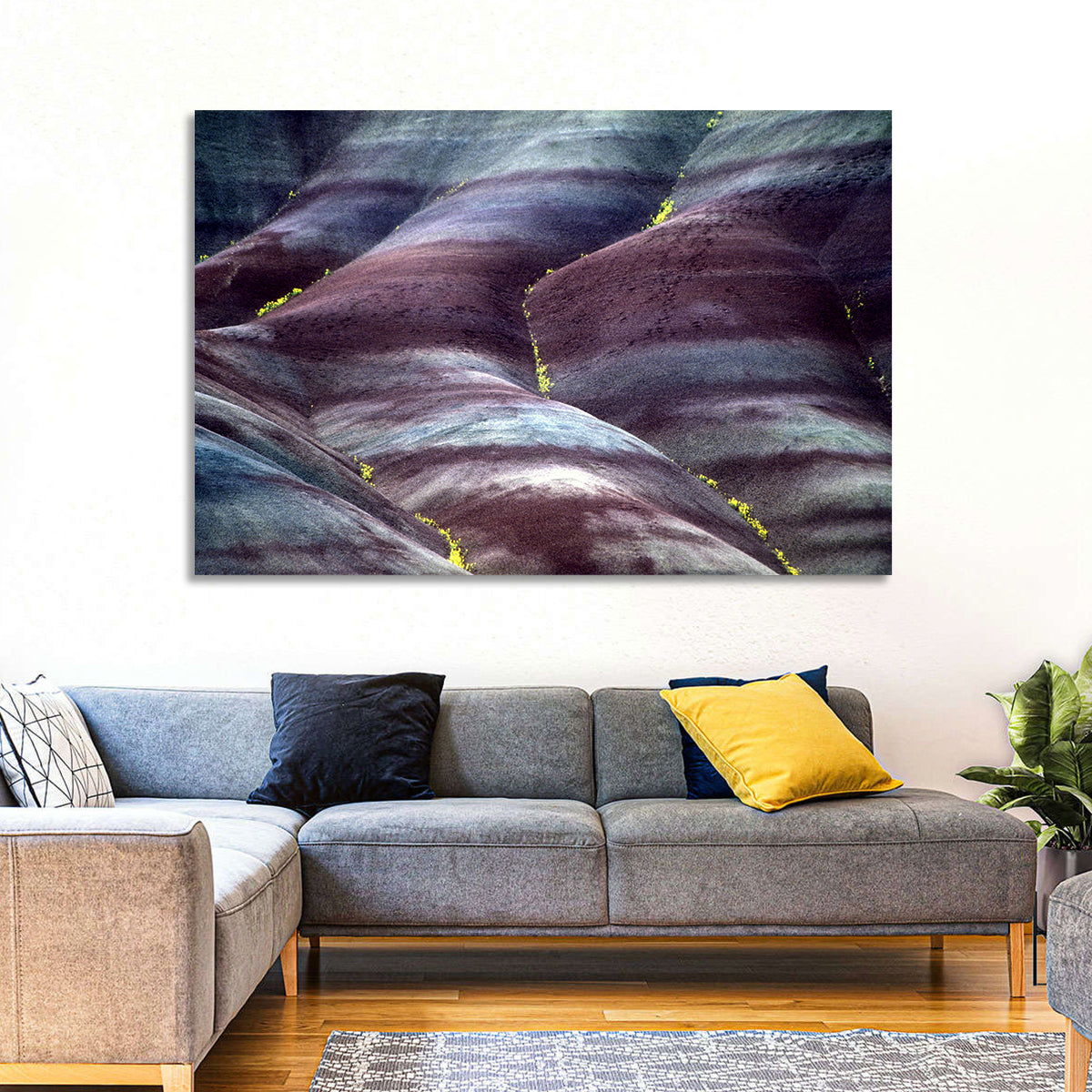 Chamarel Seven Coloured Earths Wall Art in a room, landscape