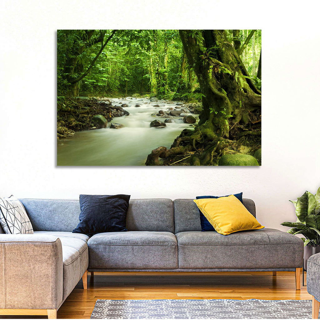 Emerald Rainforest River Wall Art