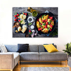 Pesto Baked Chicken Flat Lay Wall Art