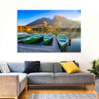 Moored Boats at Hintersee Wall Art