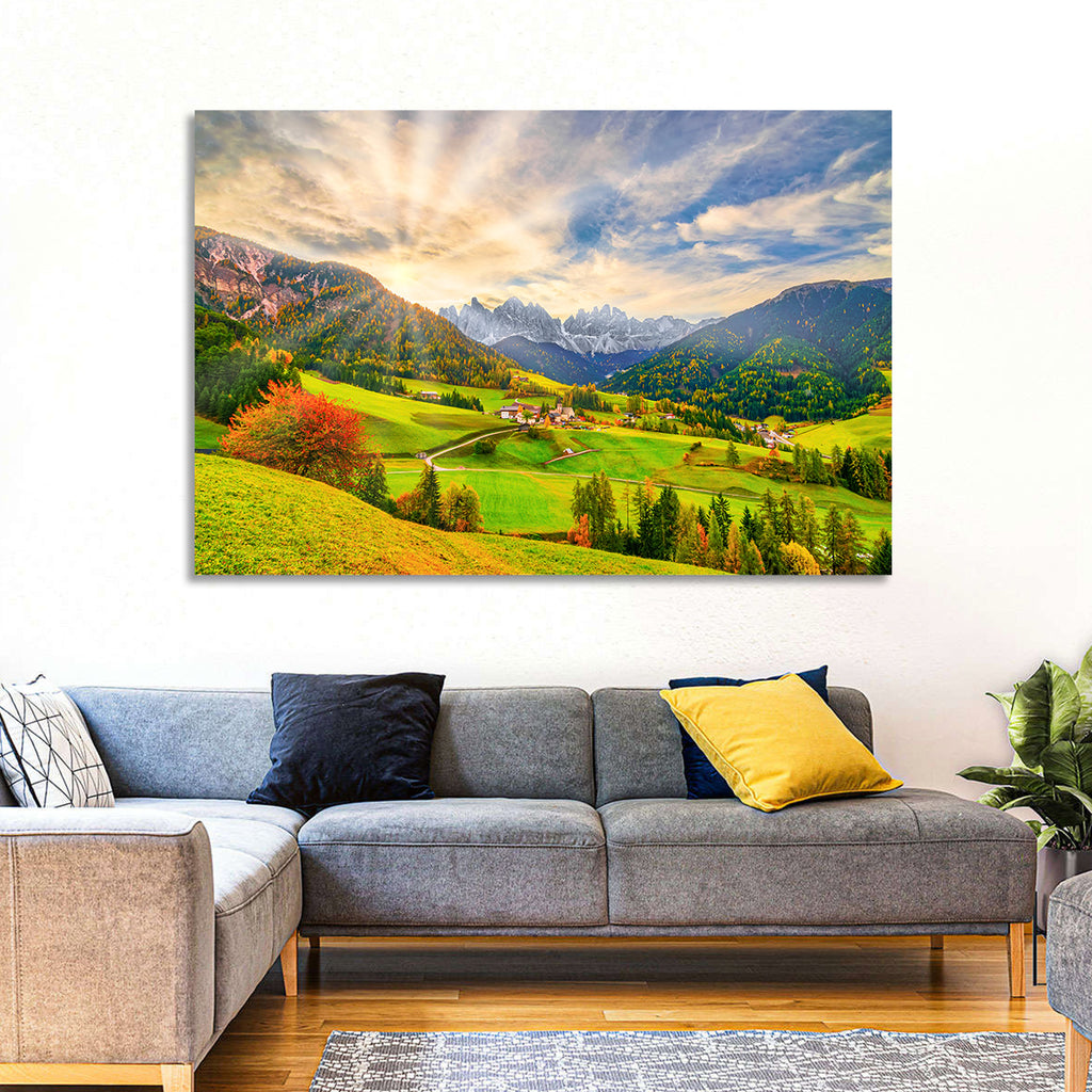 Santa Magdalena Valley at Golden Hour Wall Art