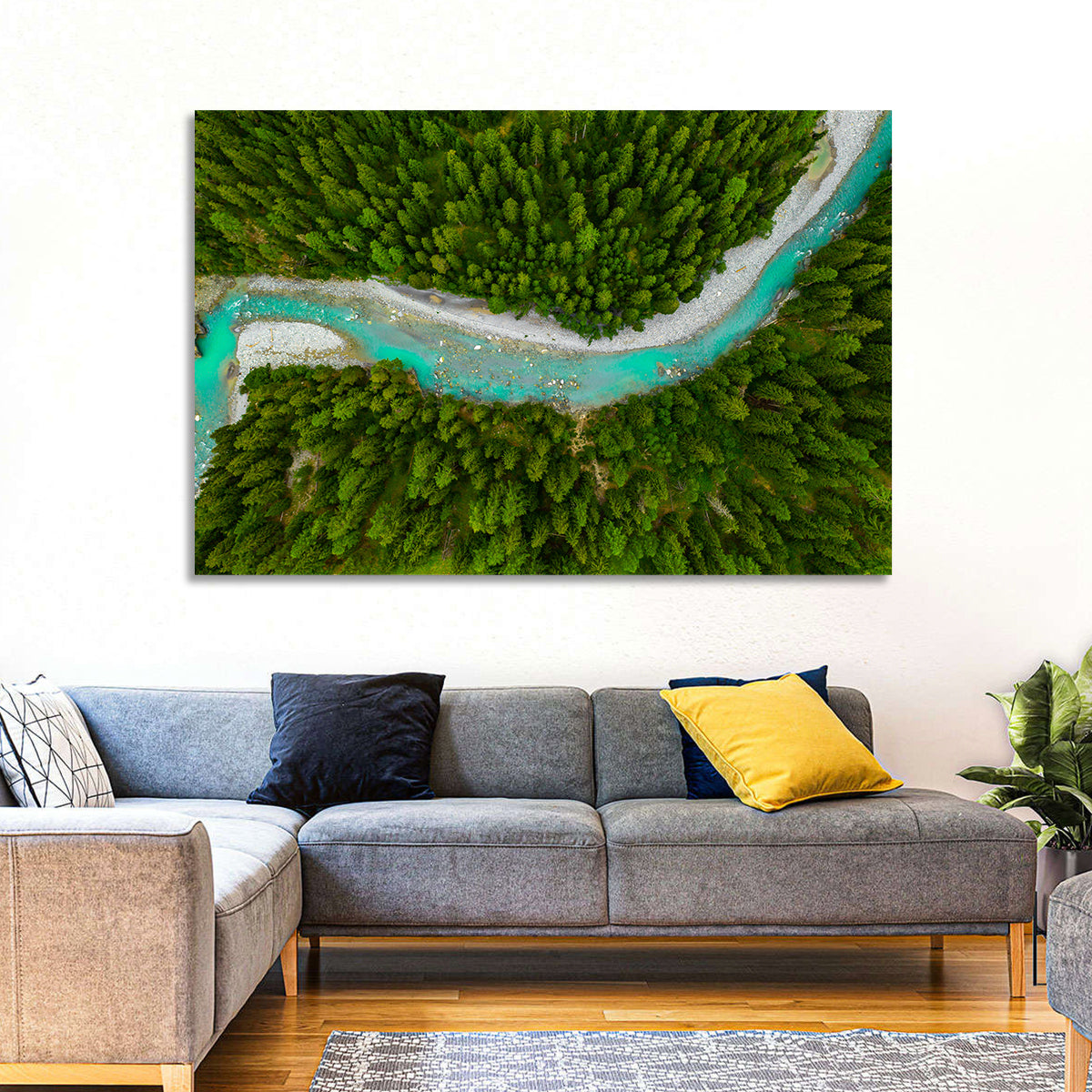 Inn River Aerial View Wall Art