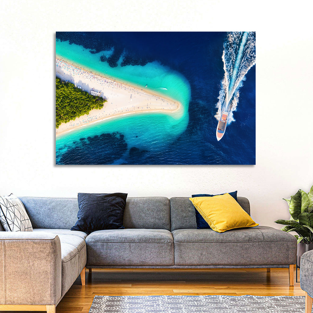 Zlatni Rat Beach Aerial, Bol Croatia Wall Art