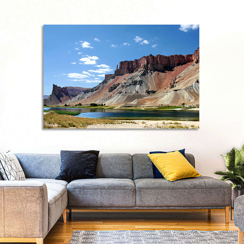 Band-e Amir Lakes and Rock Spire Wall Art