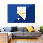 Nevada Map the Silver State Wall Art