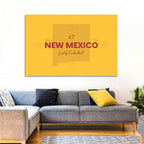 New Mexico Typographic Map 1912 Wall Art