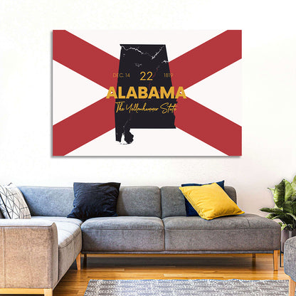 Alabama State Map Wall Art