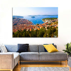 Hvar Harbor Aerial View Wall Art