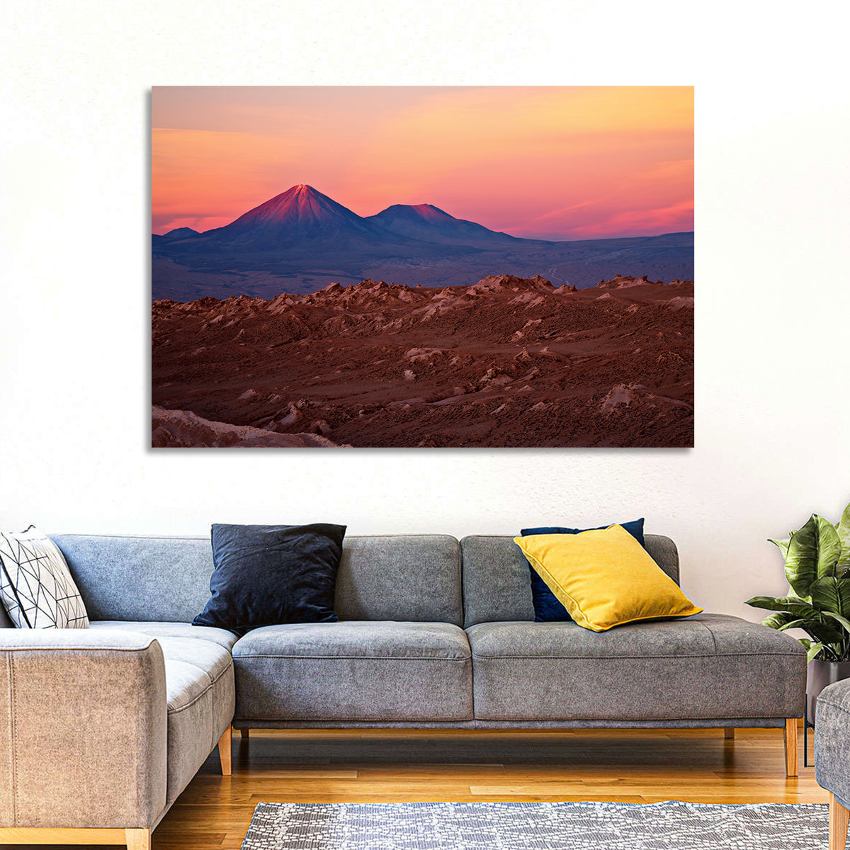 Valle De La Luna, Licancabur Volcano Wall Art in a room, landscape