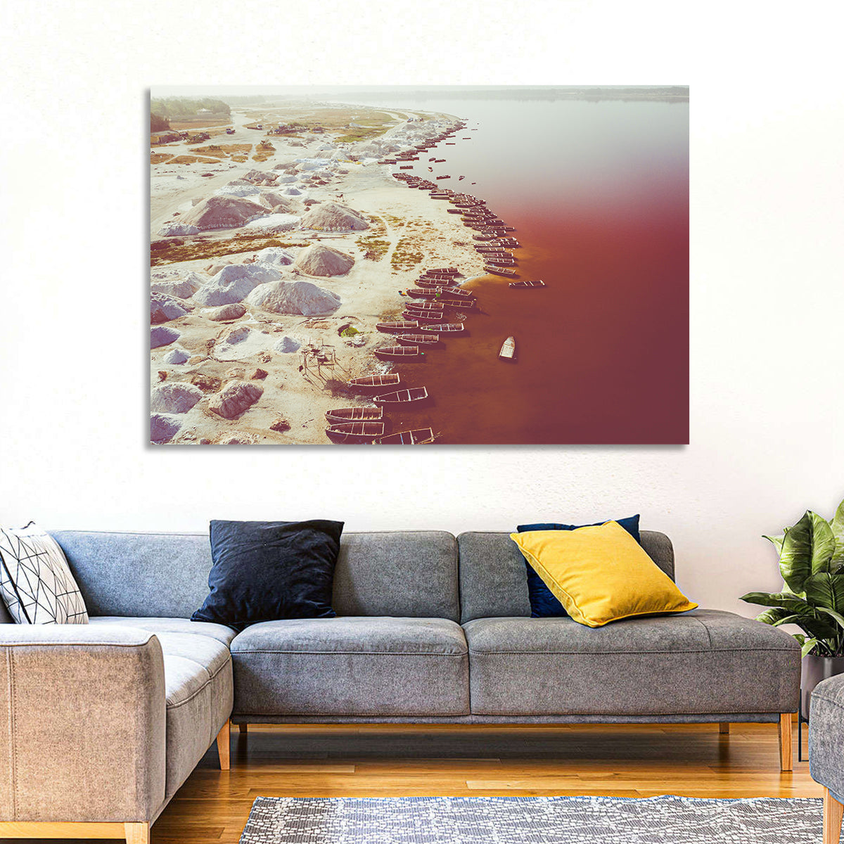 Lake Retba Aerial Wall Art