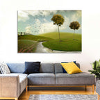 Serene Green Hills Pathscape Wall Art