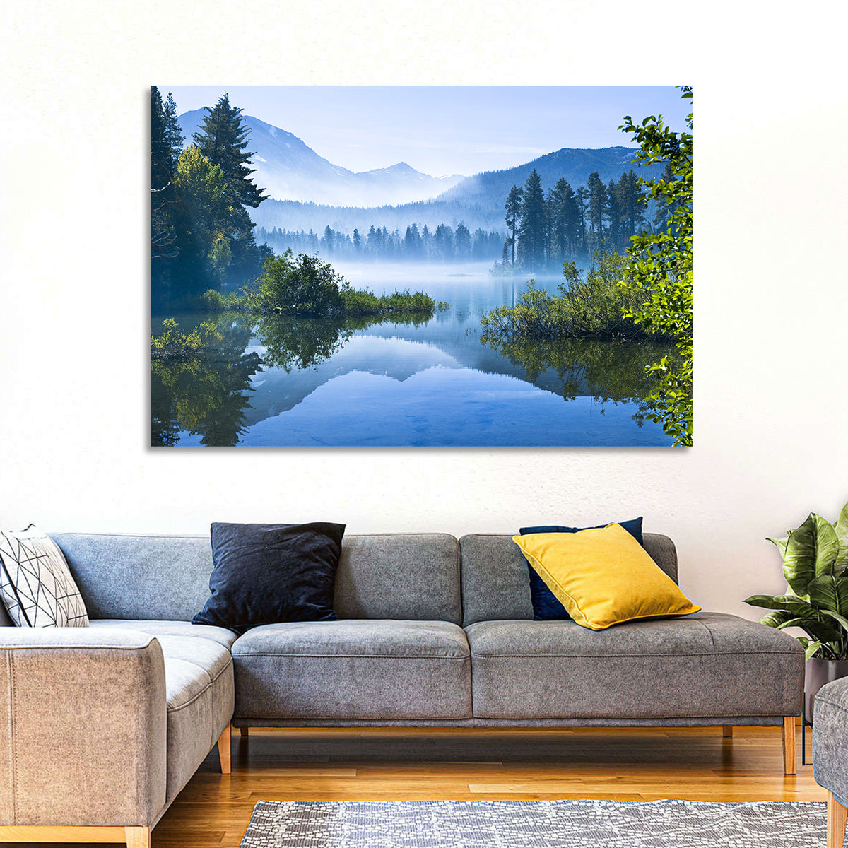 Lassen Morning Reflection Wall Art in a room, landscape
