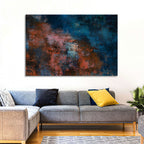 Blue to Rust Color Field Wall Art