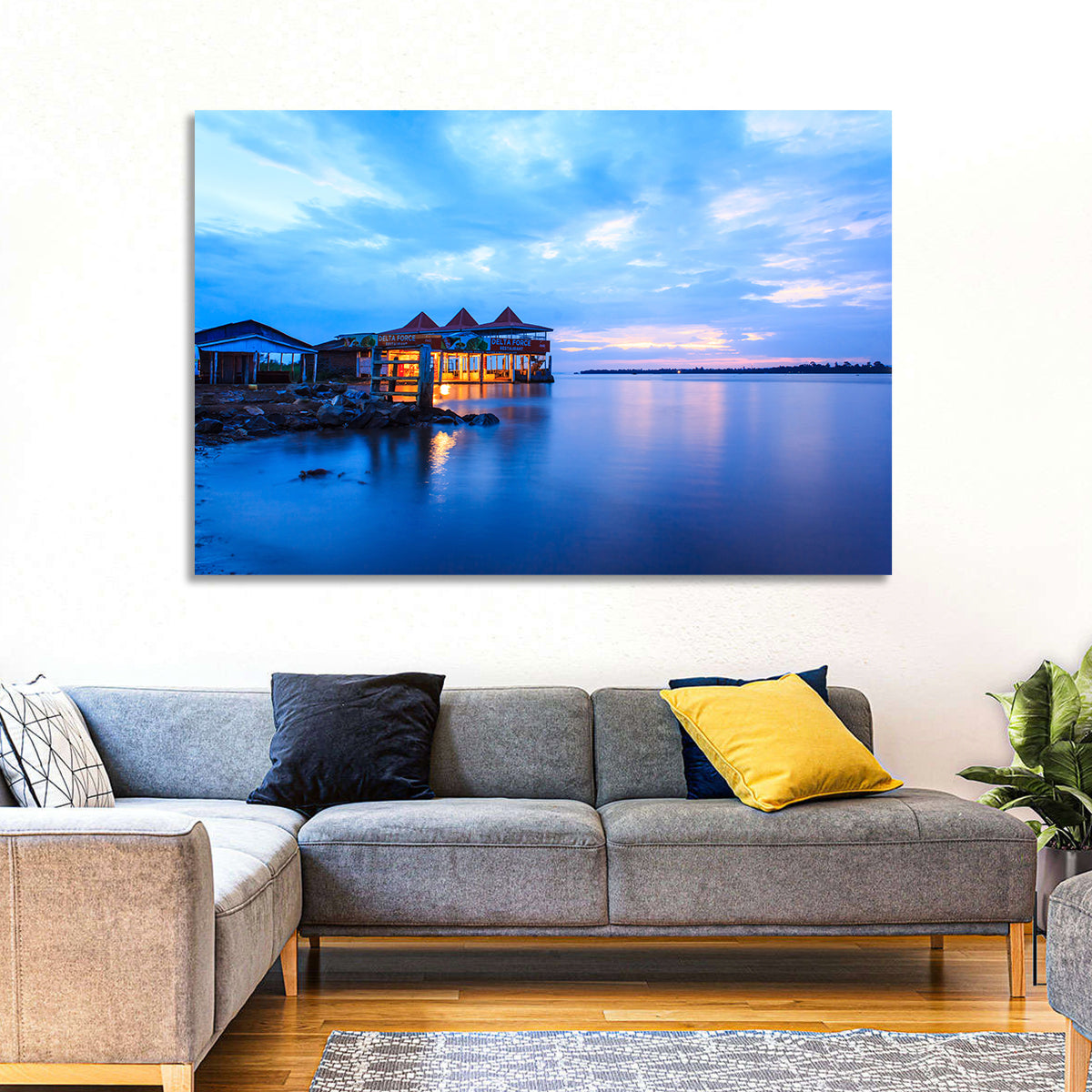 Twilight Restaurant on Lake Victoria Wall Art in a room, landscape