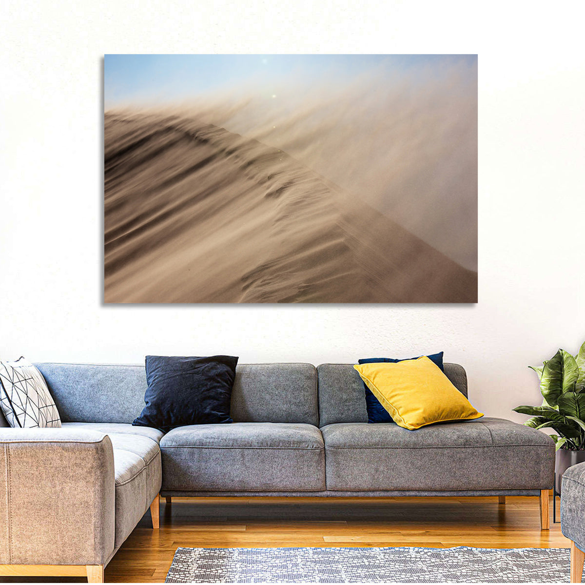 Sandstorm Over Dune Wall Art in a room, landscape