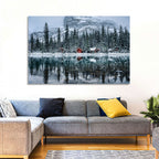 Lake O Hara Winter Reflection Wall Art
