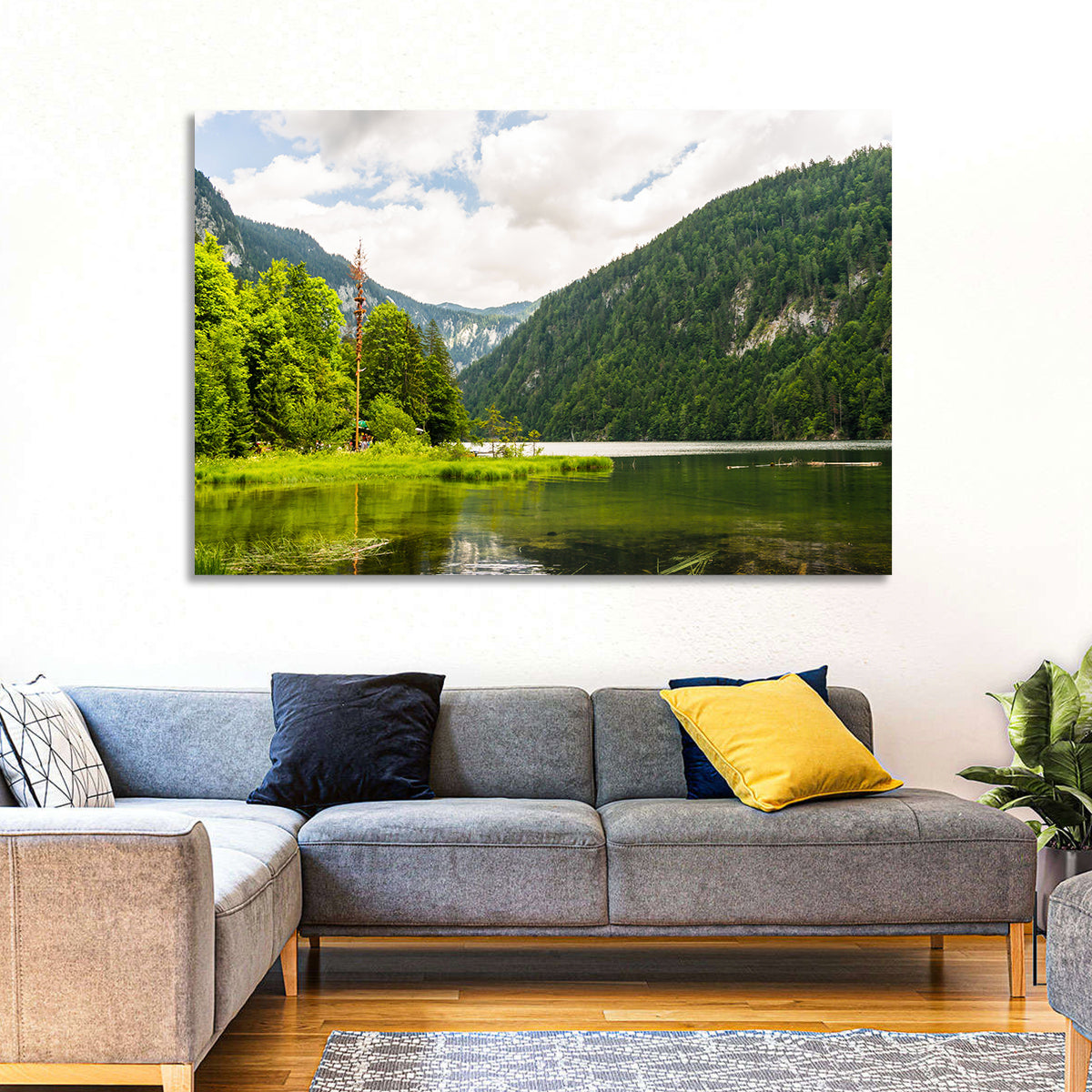 Maypole at Lake Toplitz Wall Art in a room, landscape